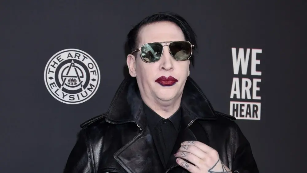 Marilyn Manson arrives to The Art of Elysium 13th Annual Black Tie Artistic Experience "HEAVEN" on January 4^ 2020 in Hollywood^ CA