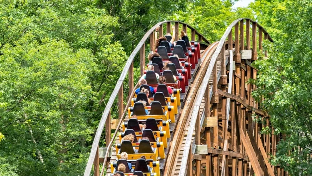 The Beast roller coaster at Kings Island Amusement Part in Ohio