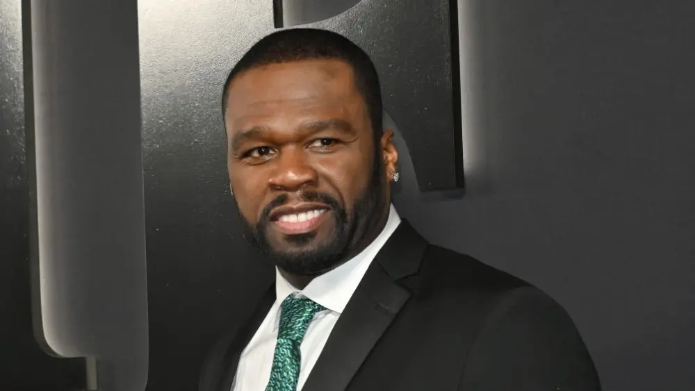 Curtis (50 Cent) Jackson at the season 2 premiere for "Black Mafia Family" (BMF) at the TCL Chinese Theatre^ Hollywood. LOS ANGELES^ CA. January 05^ 2023