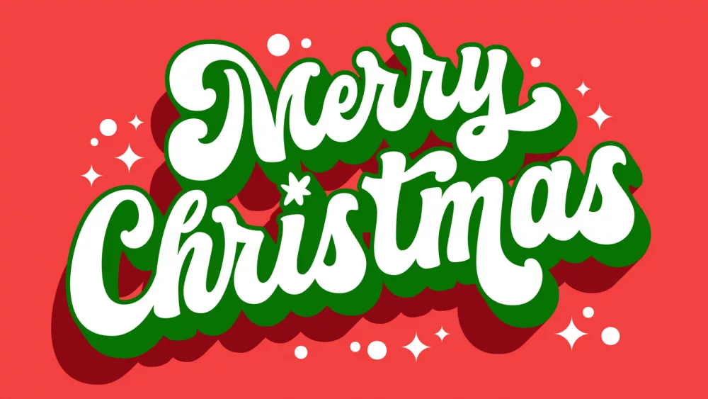 merry-christmas-script-3d-long-shadow-lettering-template-for-christmas-events-festive-isolated-red-and-green-vector-typography-design-element-winter-holidays-phrase-with-sparkles-for-any-purposes
