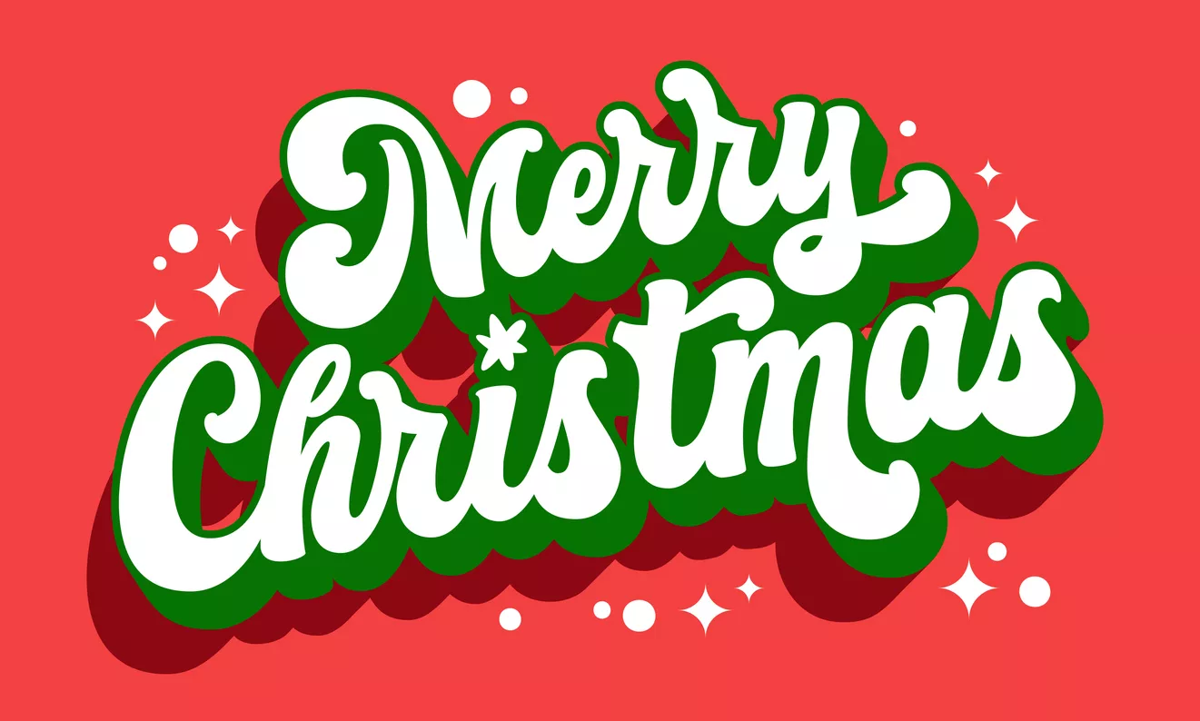 merry-christmas-script-3d-long-shadow-lettering-template-for-christmas-events-festive-isolated-red-and-green-vector-typography-design-element-winter-holidays-phrase-with-sparkles-for-any-purposes