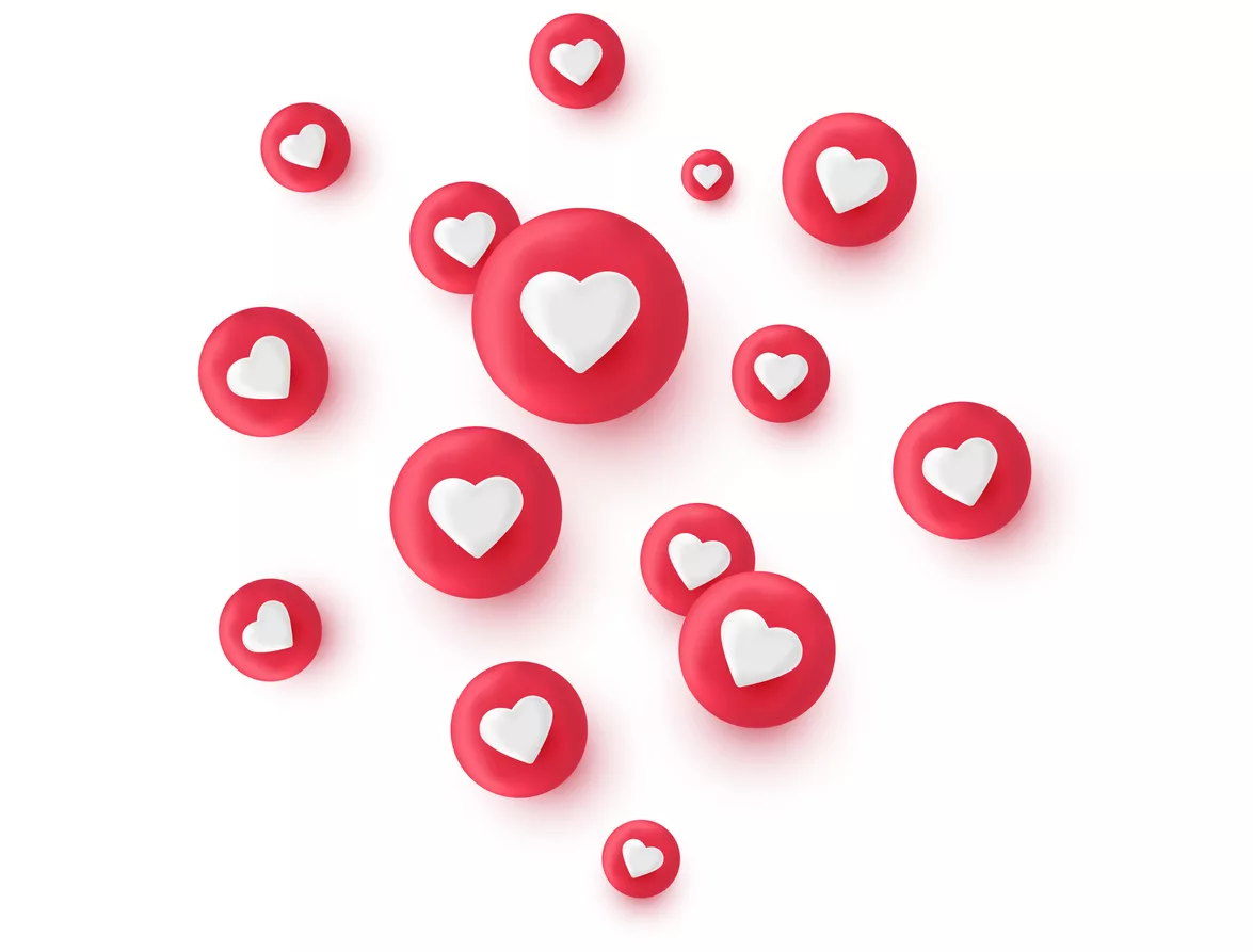 3d-render-like-icon-set-social-media-bubble-with-heart-love-element-comment-button-share-tag-notice-people-chat-text-speech-communicate-notification-label-emoji-reaction-vector-illustration