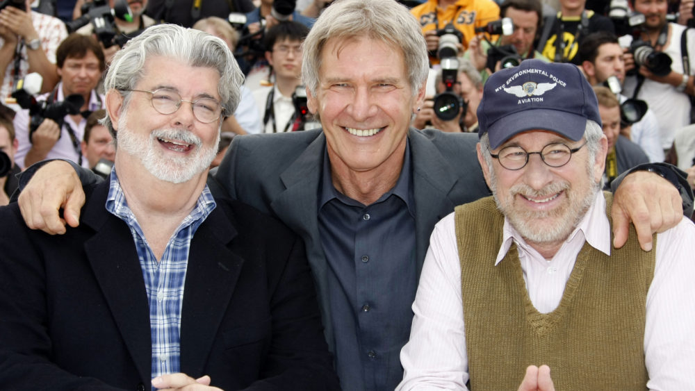 us-director-spielberg-and-producer-lucas-pose-with-ford-during-photocall-for-the-film-indiana-jones-and-the-kingdom-of-the-crystal-skull-in-cannes