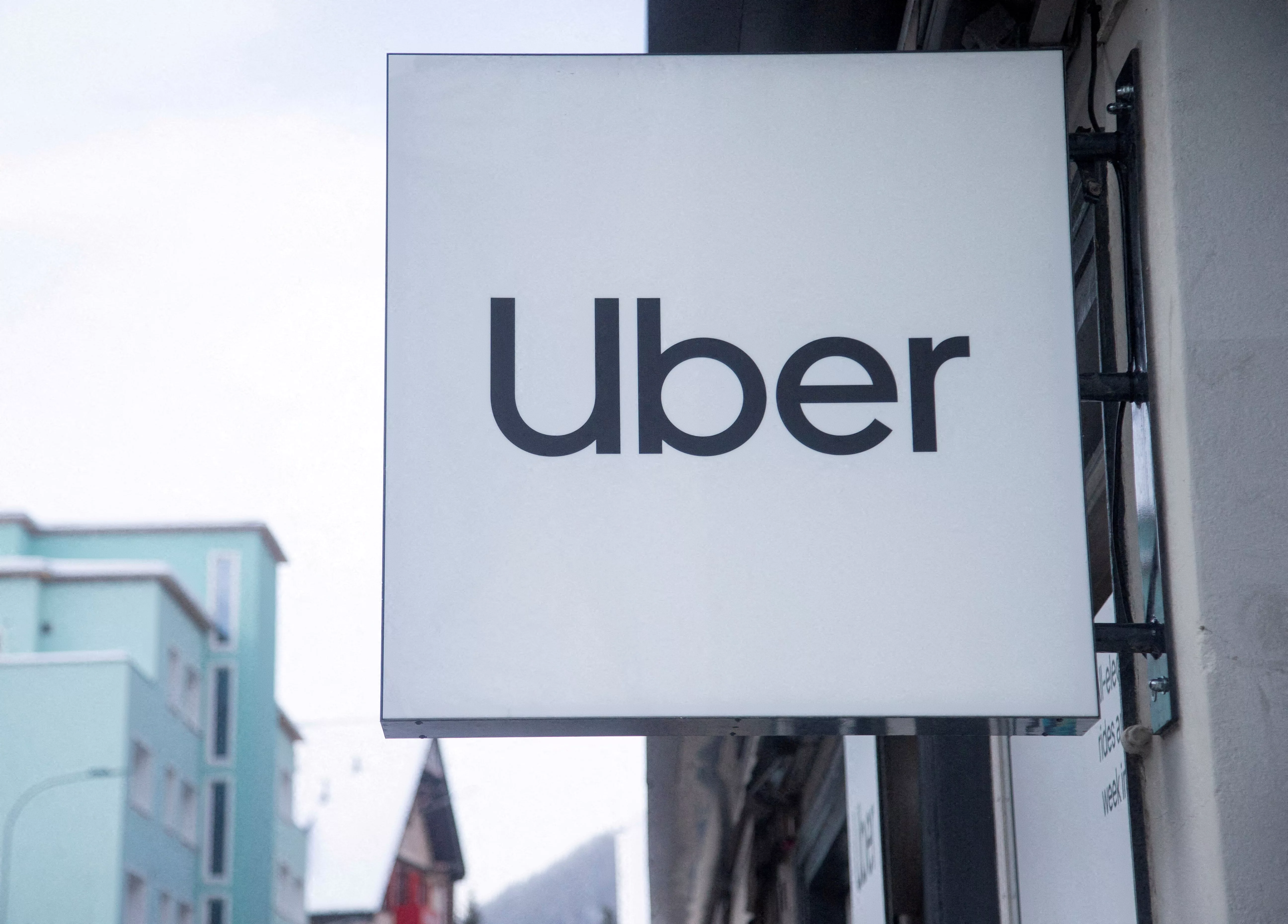file-photo-logo-of-uber-is-seen-at-a-temporary-showroom-during-the-world-economic-forum-in-davos