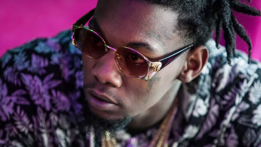 Rapper Offset at press conference. MOSCOW - 27^ MARCH^ 2015