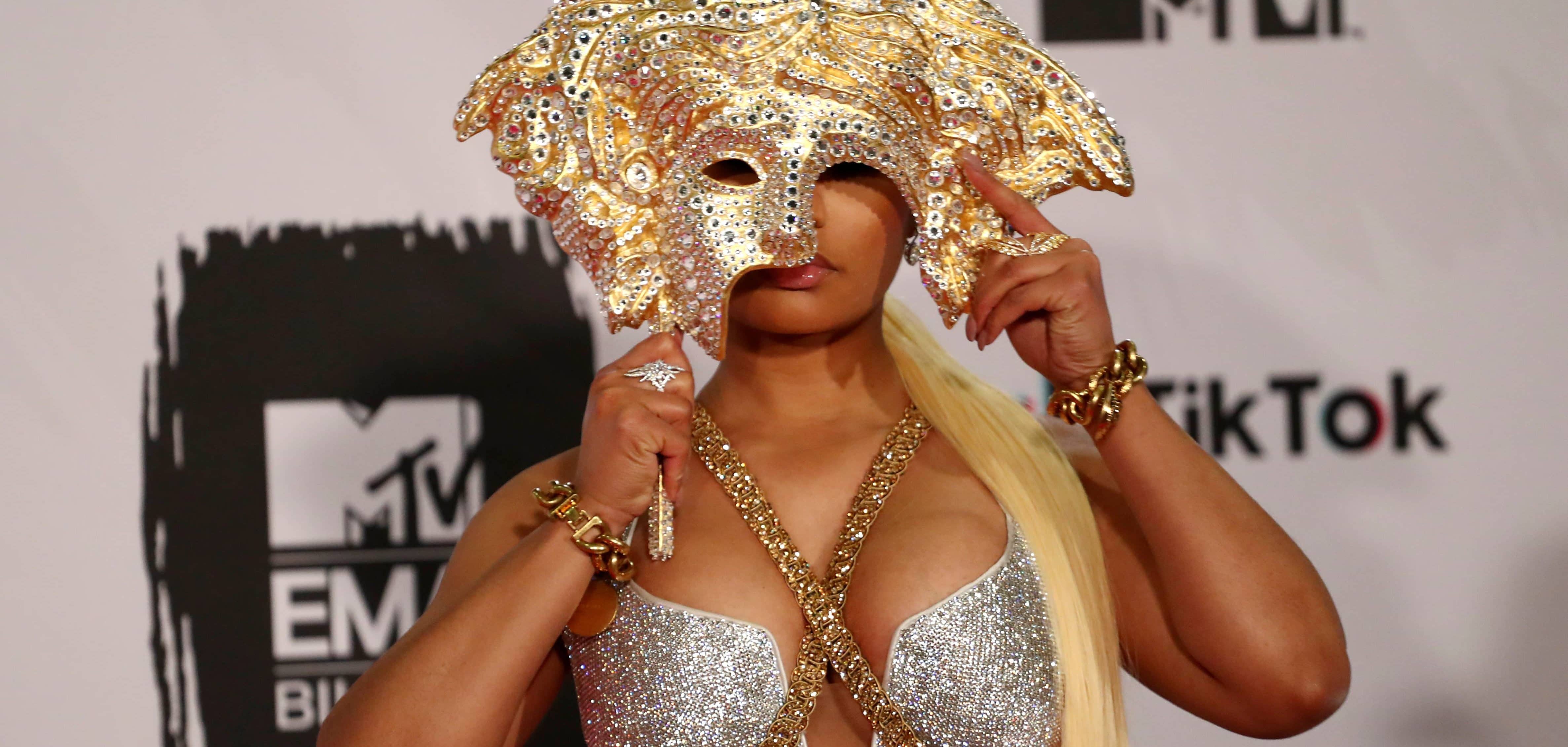 nicki-minaj-poses-during-the-2018-mtv-europe-music-awards-at-bilbao-exhibition-centre-in-bilbao