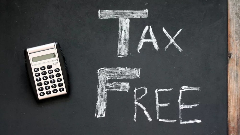 tax-free-wording-calculator-on-chalkboard