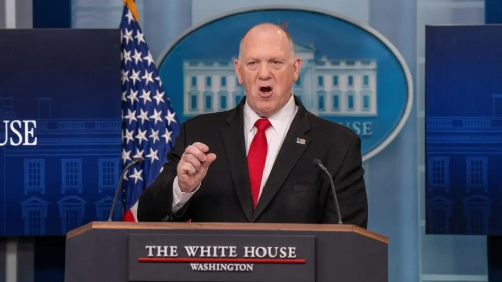 Border Czar at a White House Press Briefing Washington Dc^ United States^ April 28 2025