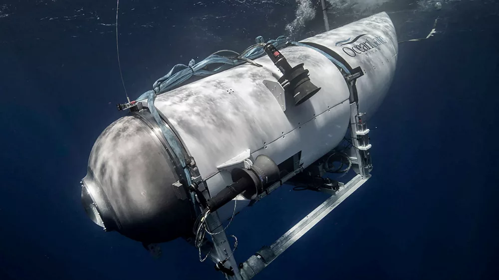 the-titan-submersible-operated-by-oceangate-expeditions-dives-in-an-undated-photograph