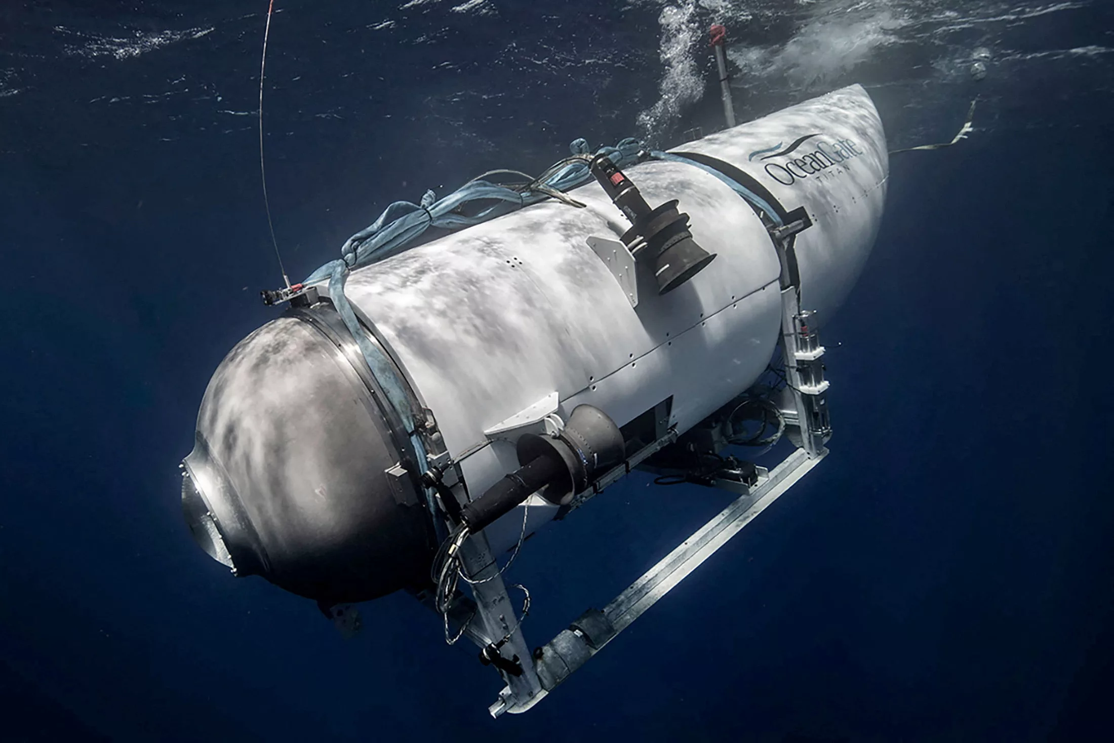 the-titan-submersible-operated-by-oceangate-expeditions-dives-in-an-undated-photograph