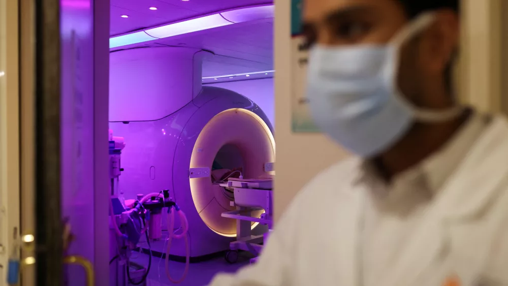 a-doctor-exits-from-a-mri-room-at-a-hospital-in-new-delhi