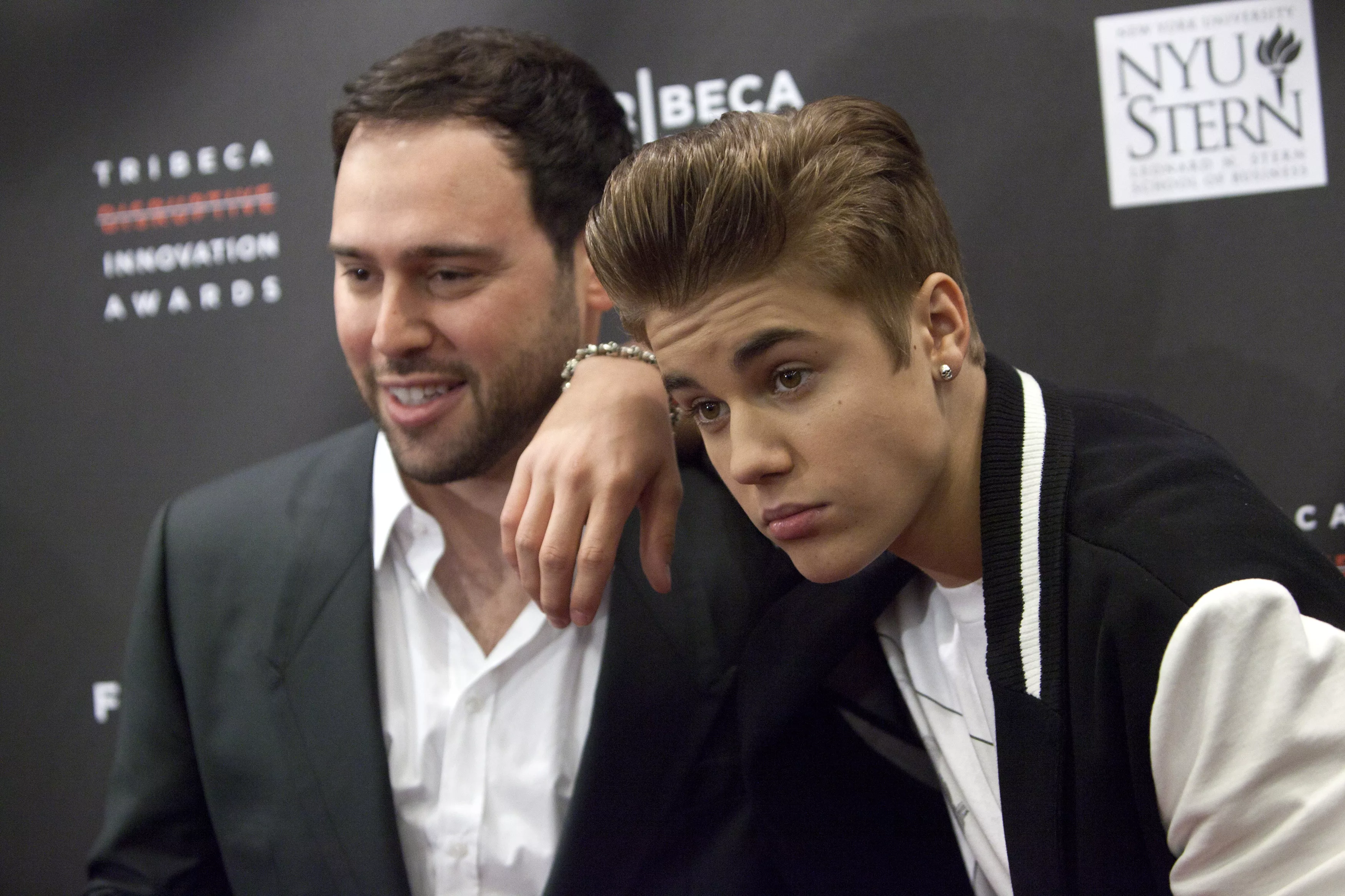 scooter-braun-and-justin-bieber-attend-the-3rd-annual-tribeca-disruptive-innovation-awards-during-the-2012-tribeca-film-festival-in-new-york