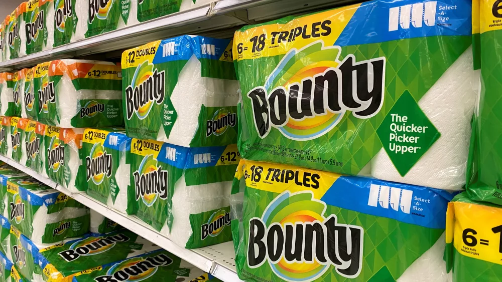 bounty-paper-towels-made-by-procter-and-gamble-are-shown-for-sale-in-california