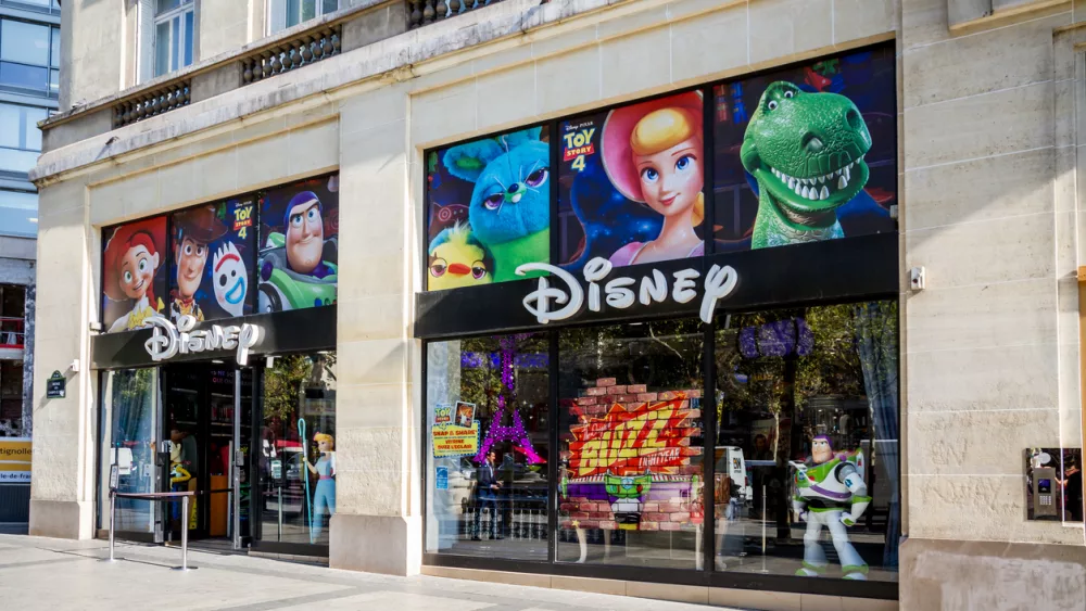 paris-september-10-2019-the-disney-store-entrance-on-champs-elysees-avenue