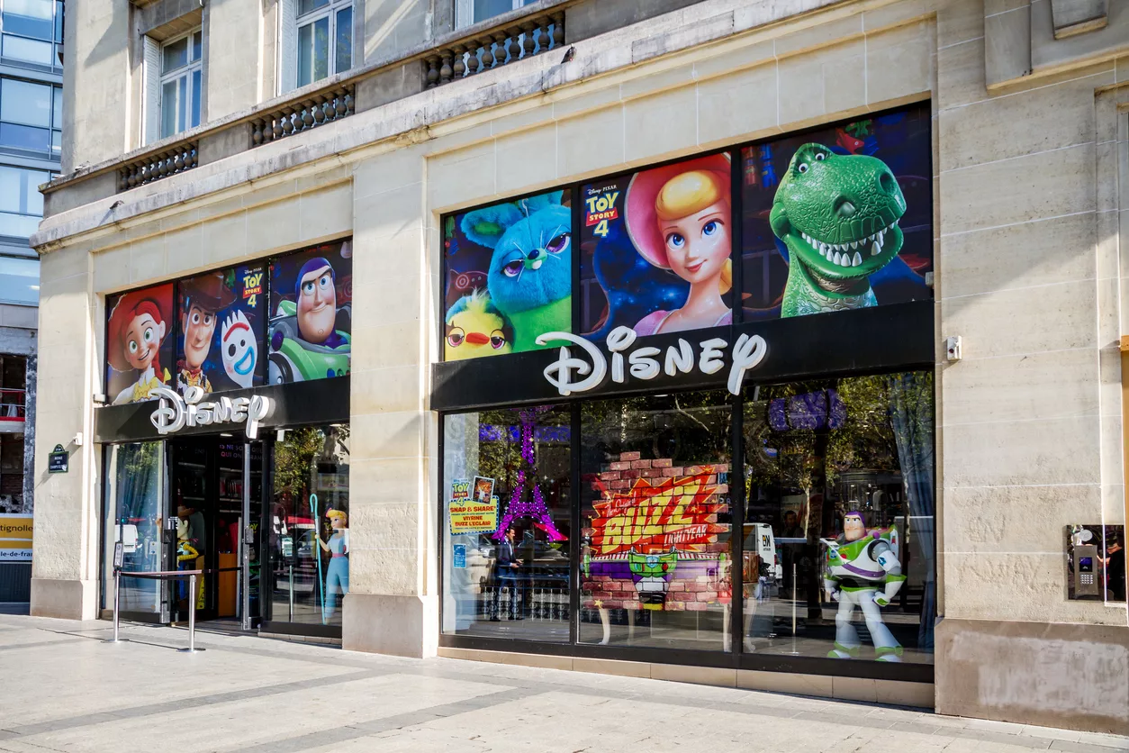 paris-september-10-2019-the-disney-store-entrance-on-champs-elysees-avenue