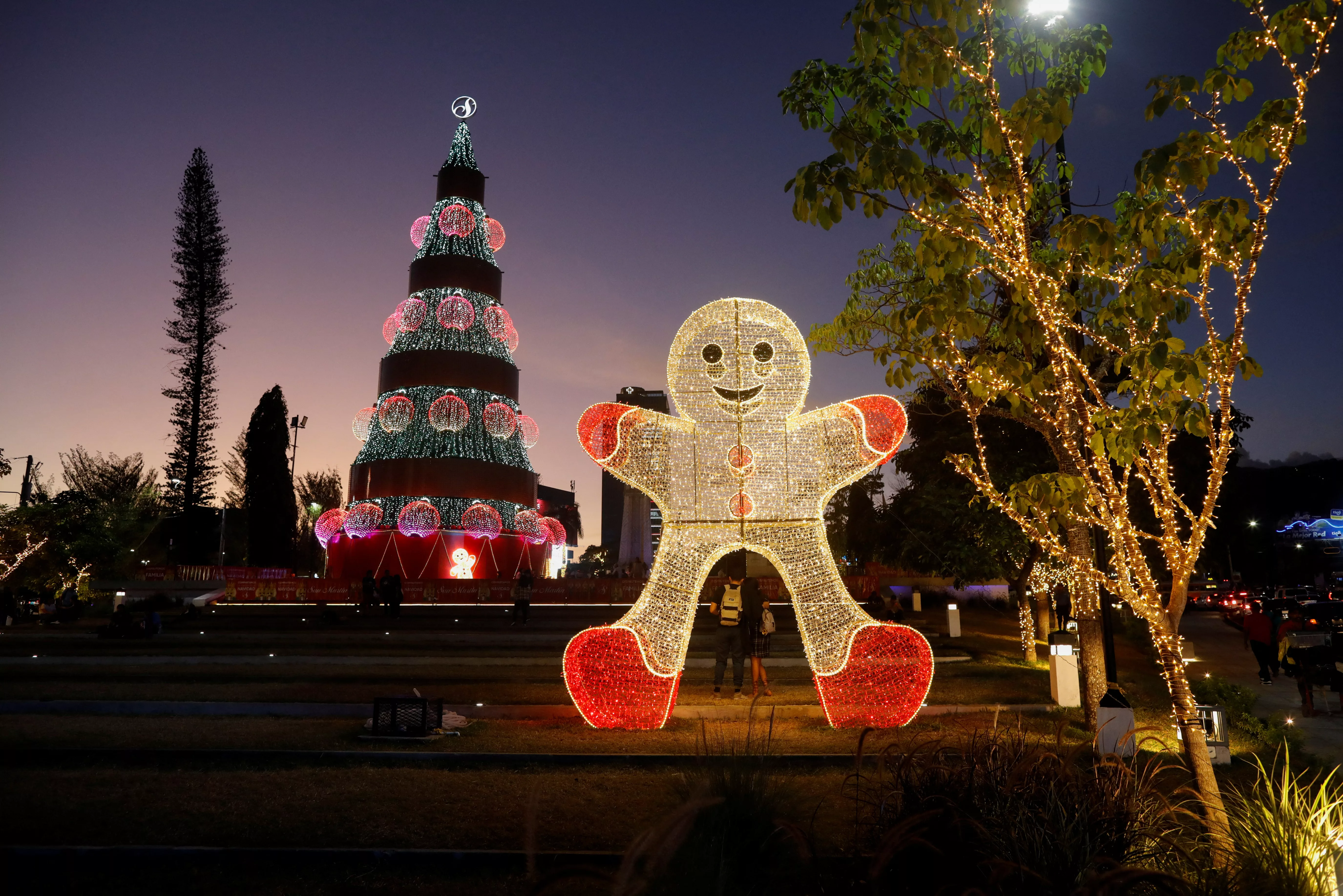 people-gather-around-a-christmas-tree-in-san-salvador