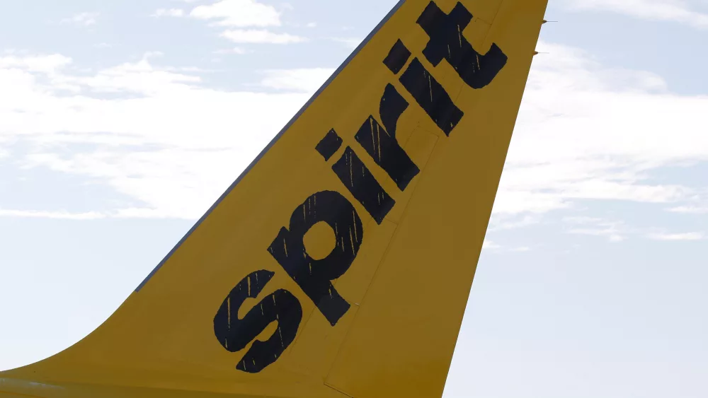 a-logo-of-low-cost-carrier-spirit-airlines-is-pictured-on-an-airbus-plane-in-colomiers-near-toulouse