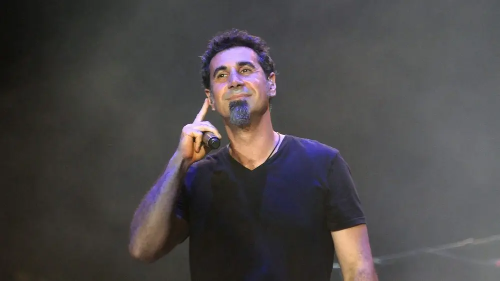 Vocalist Serj Tankian of System Of A Down Band during presentation at Rock in Rio 2015 in Rio de Janeiro^ Brazil