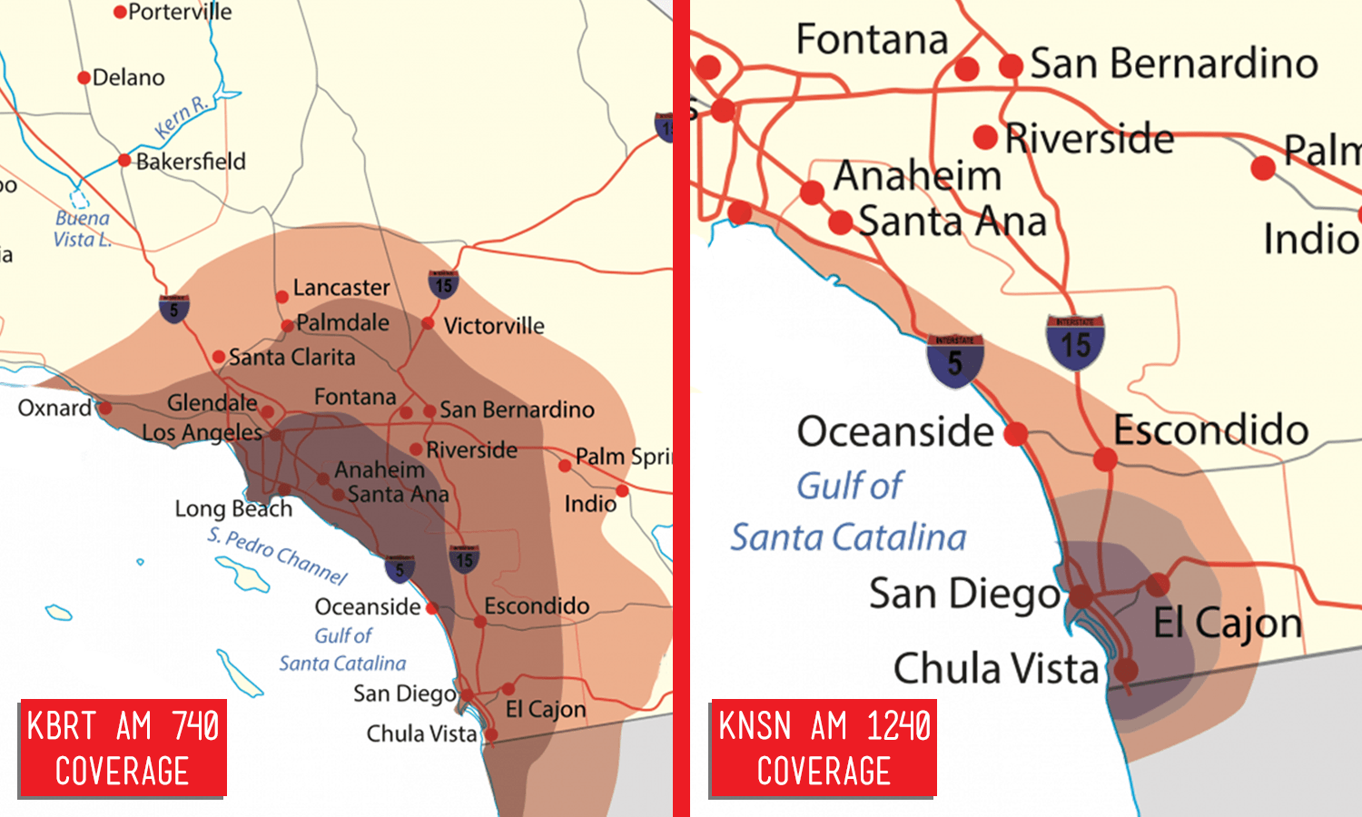 KBRITE Christian Radio Coverage Map