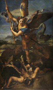 Classic Painting Saint Michael Vanquishing Satan by Rafael