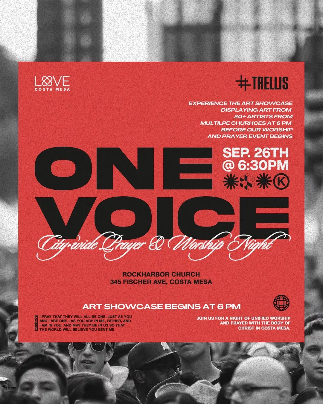 Rock Harbor** for **One Voice: Our City-Wide Prayer and Worship Night