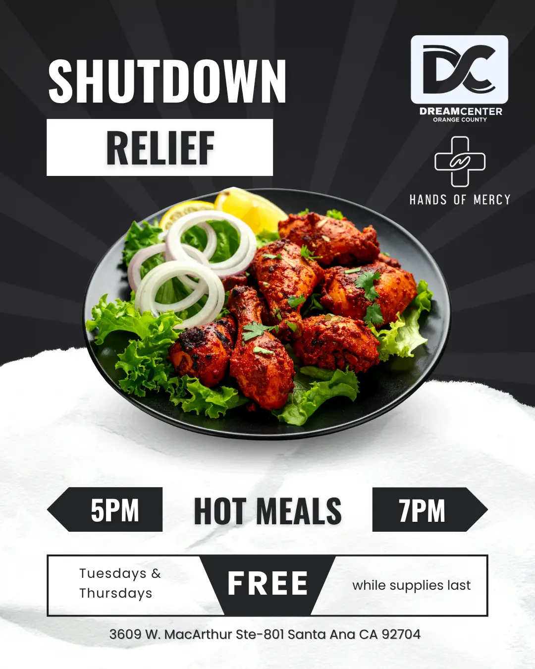OCDC Shutdown Relief- Hot Meals with HOM