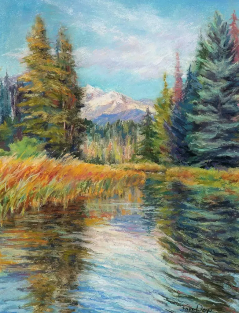 Mt. Bachelor Reflection by Jan Dow.