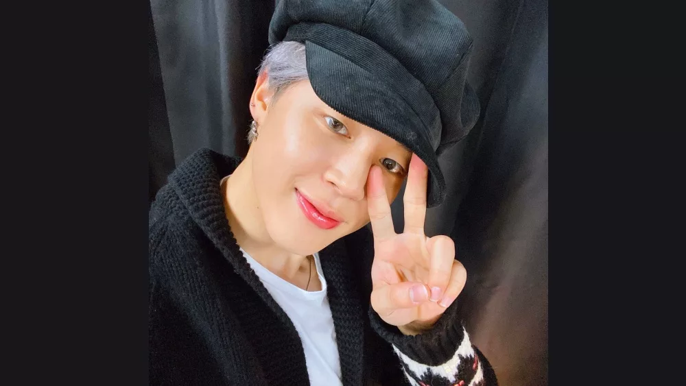 Jimin of BTS backstage at show