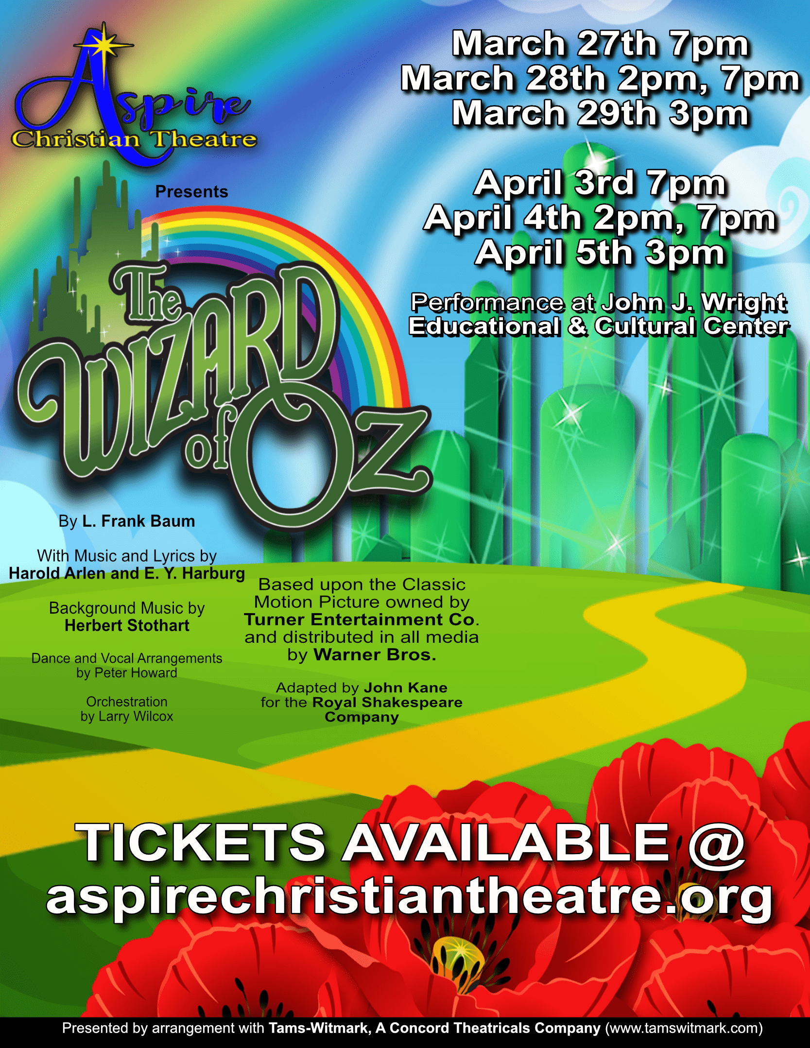 Aspire Christian Theatre presents Wizard of Oz  Today's Best Music