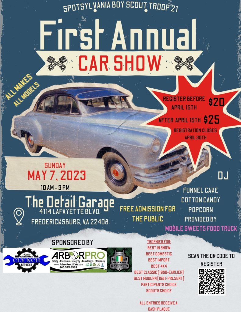 Spotsylvania Troop 21 First Annual Car Show B101.5 Today's Best Music