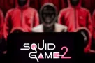 Squid Game 2 (Ojingeo geim) logo displayed on smartphone screen. This is a new Netflix series.