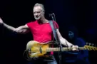 STING performs in front of thousands of people on the stage of the Lucca summer festival in Piazza Napoleone in Lucca LUCCA^ ITALY - JULY 29^ 2019