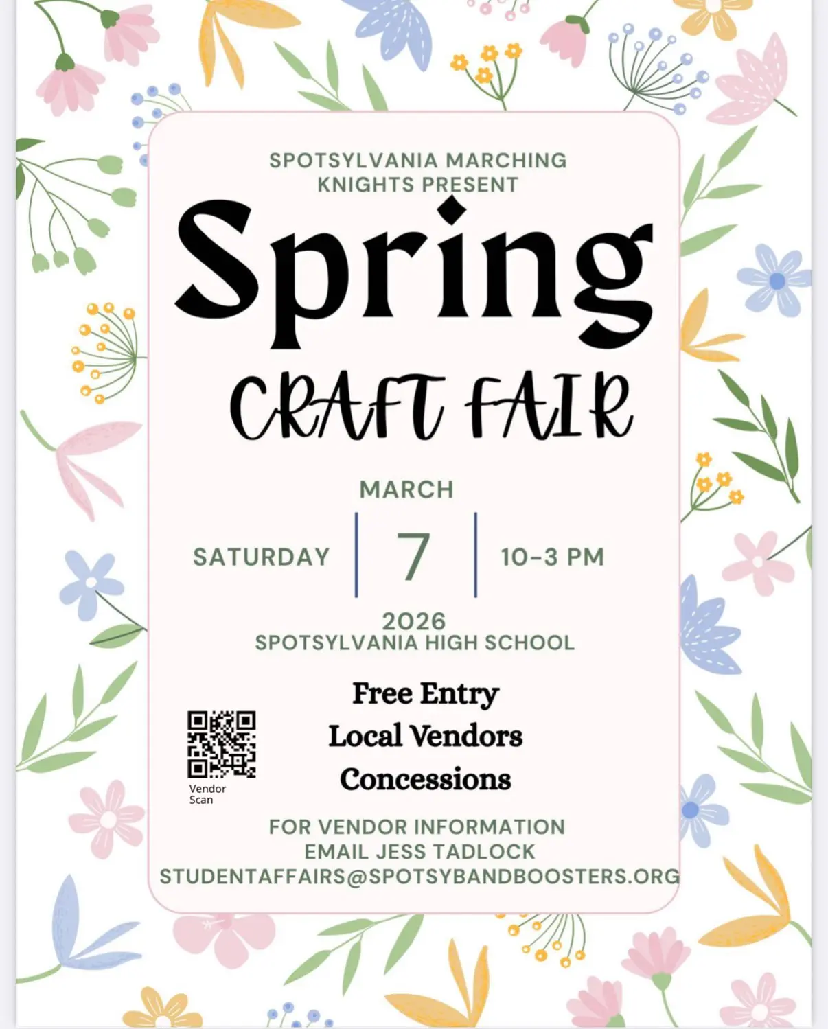 Spotsylvania Marching Knights Spring Craft Show