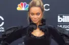 Model Tyra Banks attends the Red Carpet at the 2018 Billboards Music Awards at the MGM Grand Arena in Las Vegas^ Nevada USA on May 20th 2018