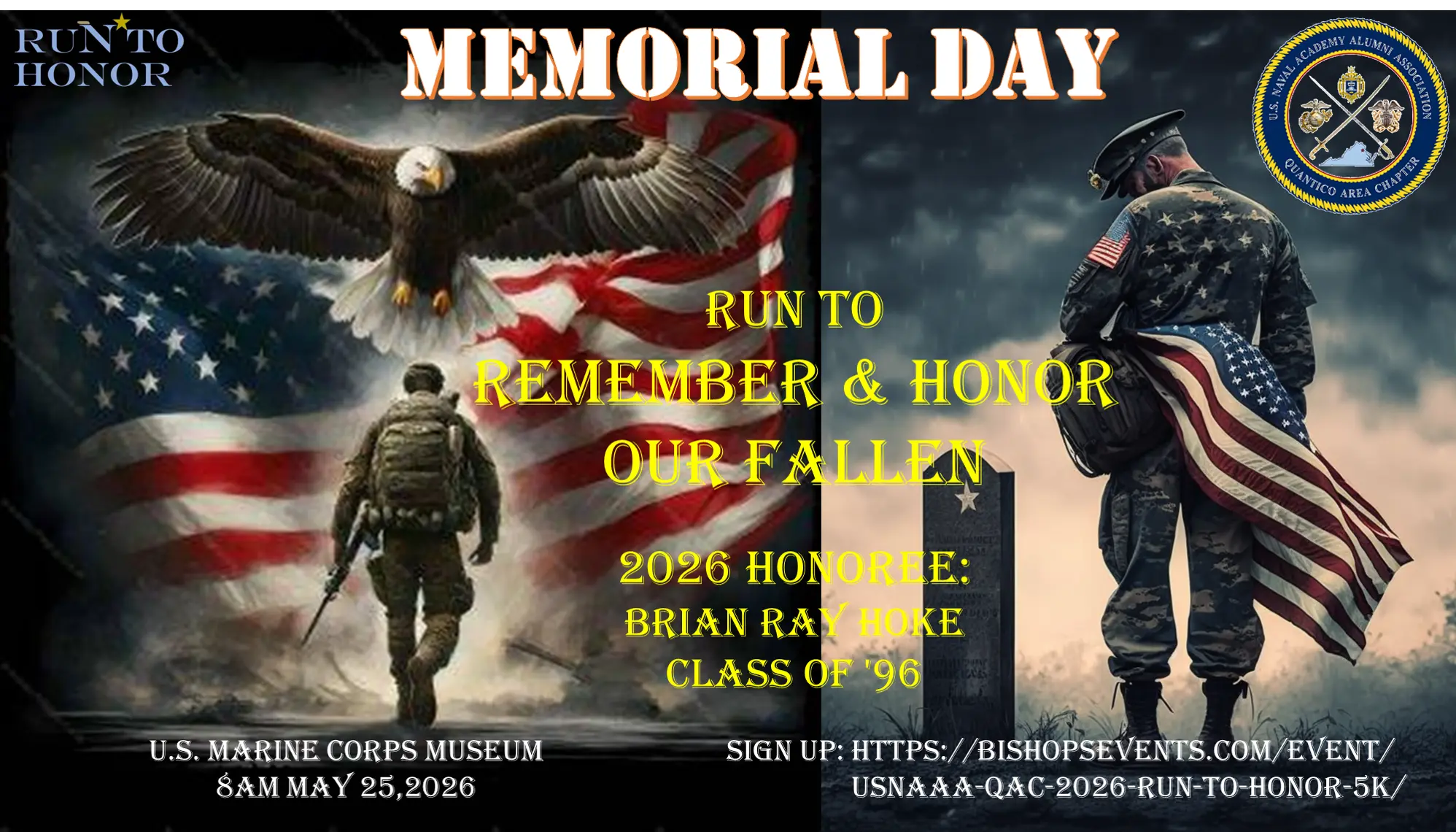 ‘RUN TO HONOR’ 5K and 1 Mile RUN – May 25, 2026, at 8AM