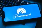 Paramount plus logo on smartphone screen. Rostov-on-Don^ Russia - November 15 2021
