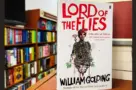 Cover of William Golding's Lord of the Flies educational edition in a library Lviv^ Ukraine - February 20^ 2025
