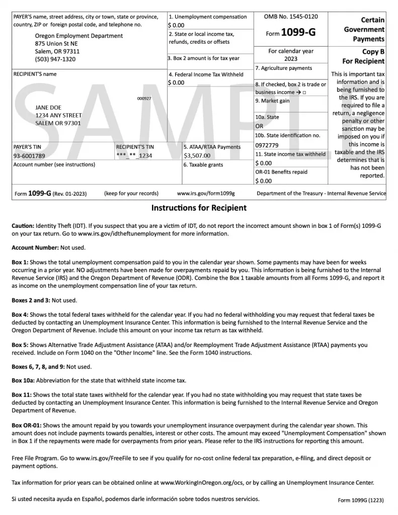 Mailing Error Impacts Those Who Received Unemployment Benefits KBNW   Sample Tax Form 1099G999225 791x1024.webp