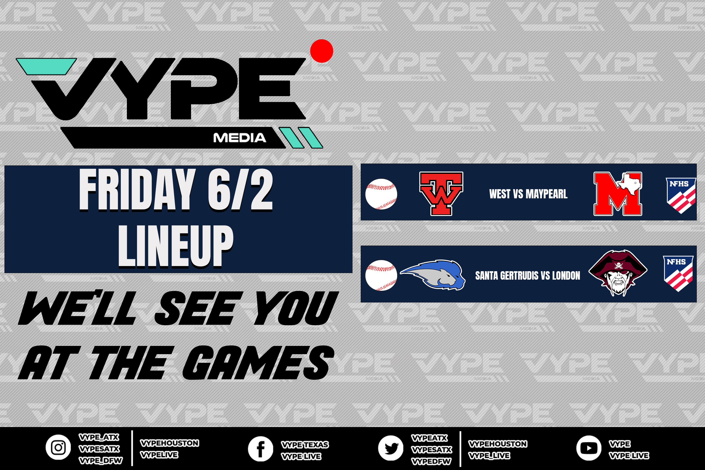 VYPE Live Lineup – Friday 6/2/23