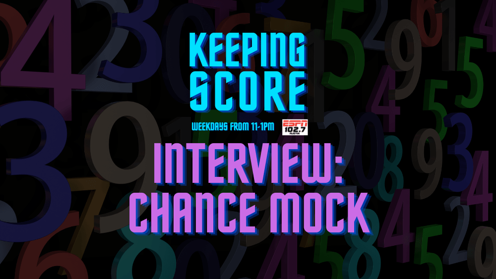 keeping score graphic that reads: Interview: Chance Mock