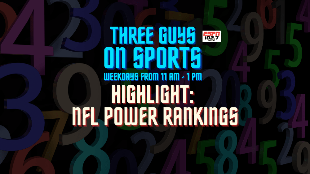 3 guys on sports highligh clip: NFL Power Rankings
