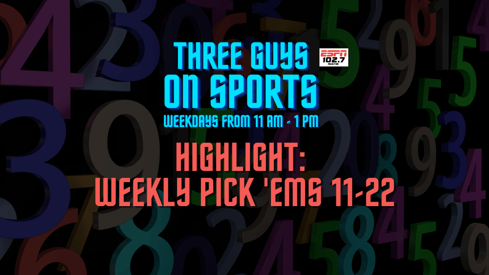 Weekly Pick 'ems 11-22