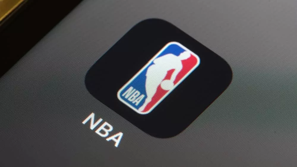Close up of NBA app on iPhone home screen