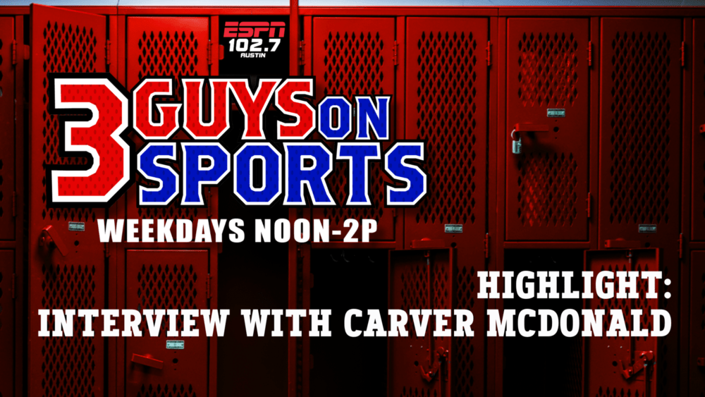 3 Guys on Sports Highlight: Interview with Carver McDonald