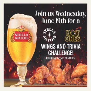 Stella Artois Hot Ones Challenge graphic for June 19th