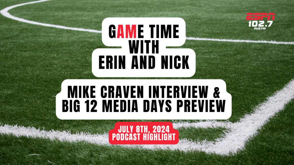 Game Time with erin and Nick on ESPN 102.7 header for podcast highlight
