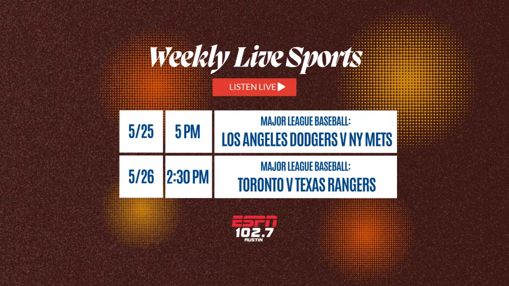 ESPN Live Sports Schedule week of 5/20/2025