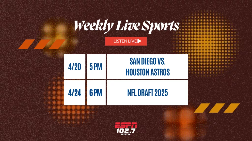 Live Sports week 4-17-2025 NFL Draft and MLB Astros V San Diego
