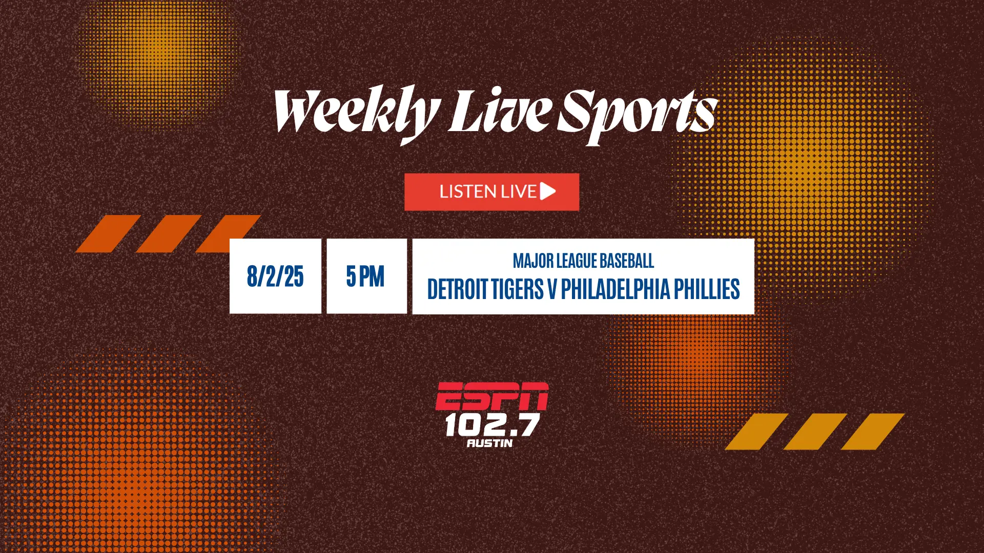 live sports scheduled july 2025