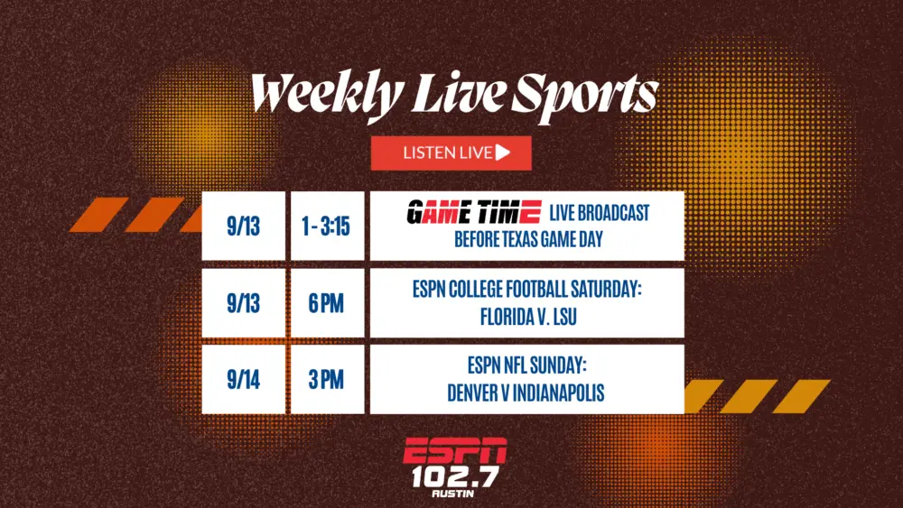 Live sports schedule week 9/12/2025